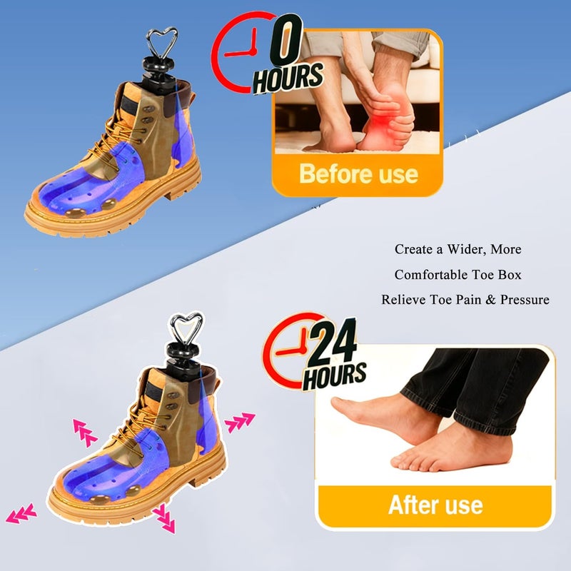 OPATER Shoe Stretcher Men Women Boot Stretcher Adjustable Width and Length Widener Expander Men Wide Feet Shoe Stretcher - Image 5